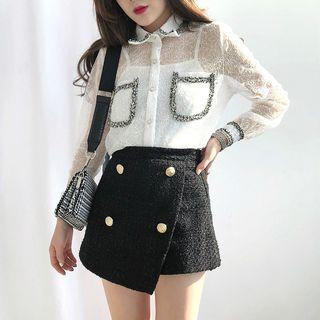 Lace See-through Top + Camisole Top