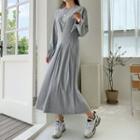 Pintuck-waist T-shirt Dress