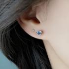 Planet Sterling Silver Earring 1 Pair - Earrings - Planet - Blue - One Size