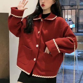 Button Jacket Jacket - Red - One Size