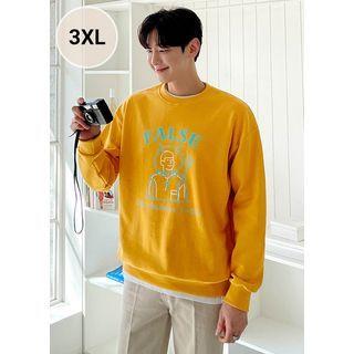 Illustration-printed Boxy Sweatshirt