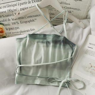 Gradient Tie-accent Camisole Top Green - One Size