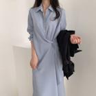 Twisted Midi Shirtdress