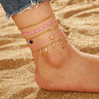 Set Of 5: Anklet (various Designs) 8610 - One Size