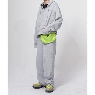 Plain Zip-up Hoodie / Loose Fit Pants