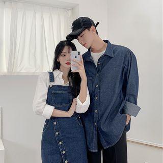 Couple Matching Denim Shirt / Jumper Dress