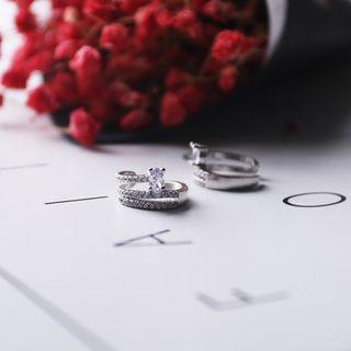 Sterling Silver Rhinestone Ear Cuffs