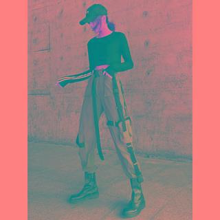 Combats Pants With Buckled Straps And Pouch