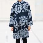 Fleece Lined Floral Print Long Jacket