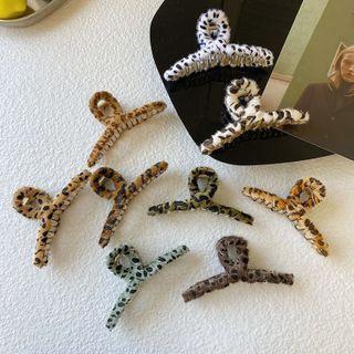 Leopard Print Fleece Hair Claw (various Designs)
