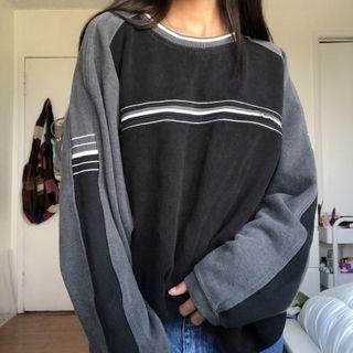 Loose-fit Striped Color-block Sweatshirt
