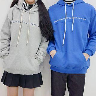 Couple Hooded Embroidered Pullover