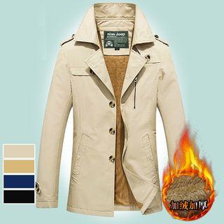 Fleece-lined Single-breasted Trench Coat