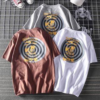 Short-sleeve Cart Print T-shirt
