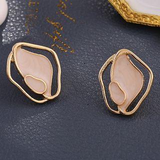 Irregular Alloy Earring 1 Pair - 925 Silver Needle Earrings - One Size