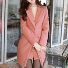 Peaked-lapel Single-breasted Coat