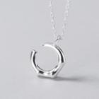 Open Hoop Necklace S925 Silver - As Shown In Figure - One Size
