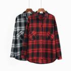 Double Pocket Plaid Casual Shirt