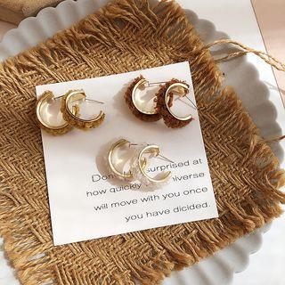 Faux Shearling Hoop Earring