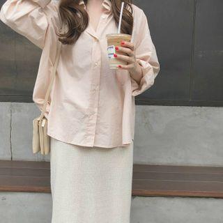 Plain Shirt Almond Pink - One Size