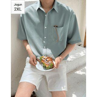 Patch-pocket Boxy Shirt
