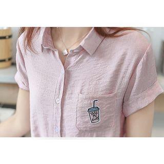 Applique Short-sleeve Shirt