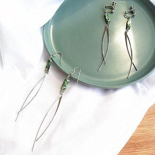 Turquoise & Metal Fringed Earring
