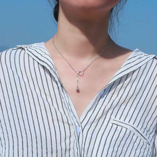 925 Sterling Silver Cat & Bell Pendant Necklace As Shown In Figure - One Size