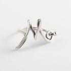 925 Sterling Silver Letter M Ring