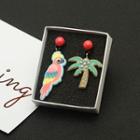 Non-matching Parrot Tree Earring