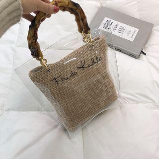 Pvc Panel Woven Tote Bag