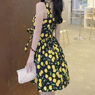 Cherry Print Sleeveless Sundress