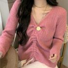 Long-sleeve Drawcord Sweater