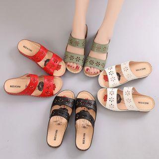 Floral Perforated Sandals