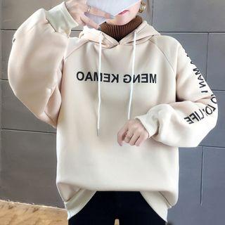 Oversize Mock-neck Lettering Sweatshirt