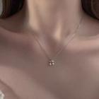 Cherry Faux Pearl Pendant Sterling Silver Necklace Rose Gold - One Size