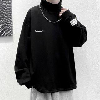Loose-fit Mock Neck Loose-fit Sweatshirt