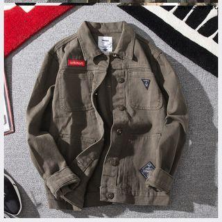 Logo Embroidered Denim Jacket