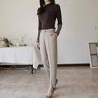 Wool Blend Pants With Belt