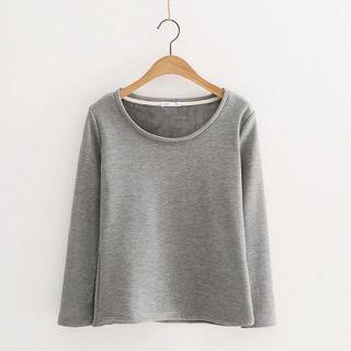 Long-sleeve Fleece Lined T-shirt