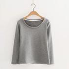 Long-sleeve Fleece Lined T-shirt