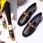 Two-tone Embellished Loafers
