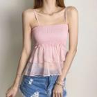 Ruffle Hem Cropped Camisole Top