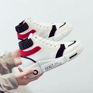 High Top Faux-leather Sneakers