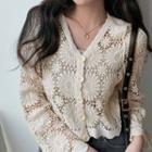 Scallop-edge Crochet Cardigan