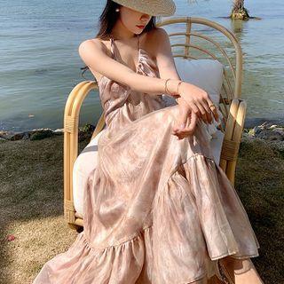 Spaghetti Strap Tie-dye Midi Sundress