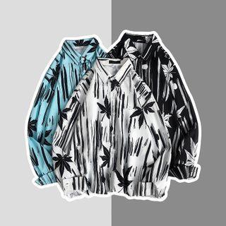 Long-sleeve Pattern Print Shirt (various Designs)