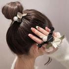 Bow Faux Pearl Hair Tie (various Designs) / Set