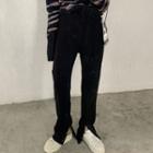 Camo Print Sweater / Houndstooth Wide Leg Pants
