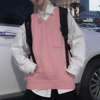 Front-pocket Sweater Vest
